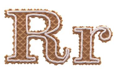 Font. Waffles with cream.
