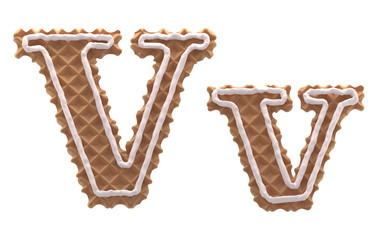 Font. Waffles with cream.
