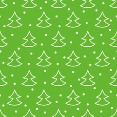 Seamless background of Christmas trees