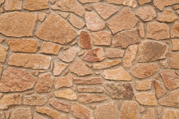 wall of stones with a textured surface