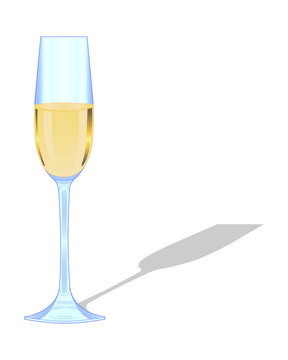 Champagner Glas - Hell (Schatten)