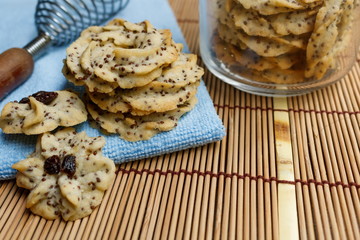 Butter cookie mixed with perilla seed