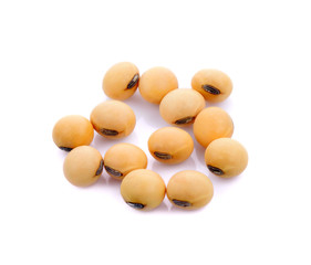 soy beans isolated on the white background
