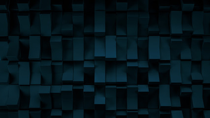 Black background with cubes, 3d illustration, 3d rendering.