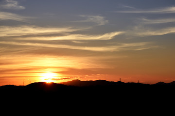 Color of a twilight sky beauty evening colorful clouds