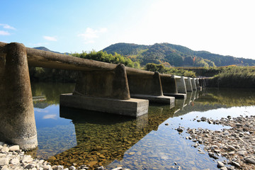 高知県　若井沈下橋