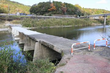 高知県　若井沈下橋