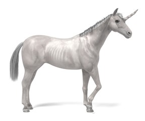 Naklejka na ściany i meble realistic 3d render of unicorn