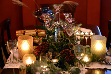 Christmas dining table