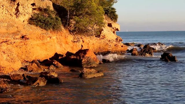 Playa dels Capellans en l'Ampolla, Catalu&ntilde;a (Espa&ntilde;a)