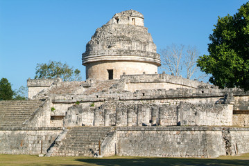Mayan observatory ruin at Chichen Itza