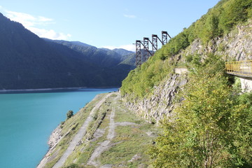 Fototapeta na wymiar Hydroelectric, Ungur, Georgia