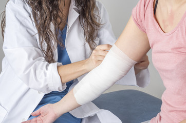 Fototapeta premium Compression bandage to inflammation.