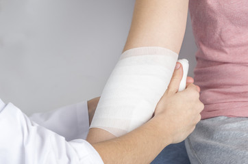 Compression bandage to inflammation.