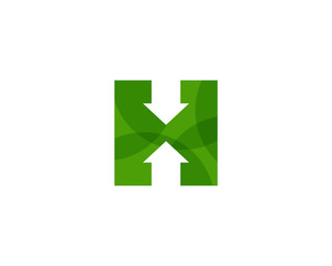 Letter H Arrow Logo Design Element