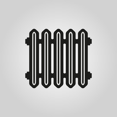 Radiator icon. Heater and heating, heat symbol. Flat design. Stock - Vector illustration
