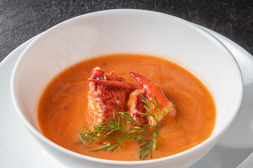 ロブスターのビスク　フランス料理　 French food Lobster Bisque