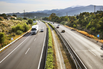 Highway near Villajoyosa. Province of Alicante. Spain
