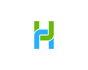 Letter H Link Connect Logo Design Element