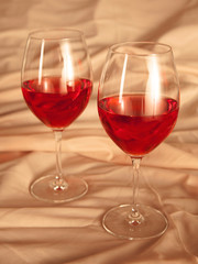 bottle of wine and glass on the table