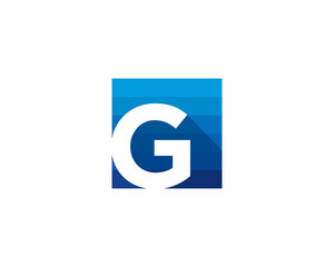 Letter G Square Shadow Logo Design Template Element