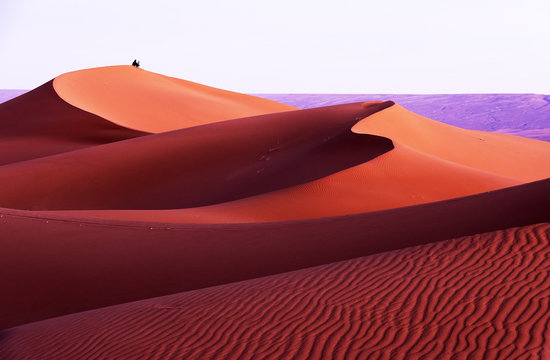 Sand dunes in Sahara Desert, Africa