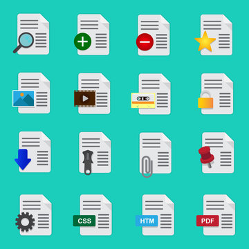 Documents icons set