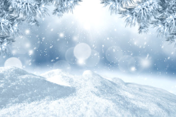 snow space and winter time 