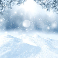 snow space and winter time 