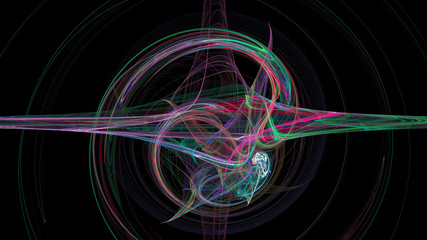 Colorful lines abstract background 3d nebula for creative design