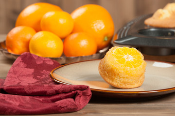 Homebaked Upside Down Clementine Muffins. Oranges, Tangerines.