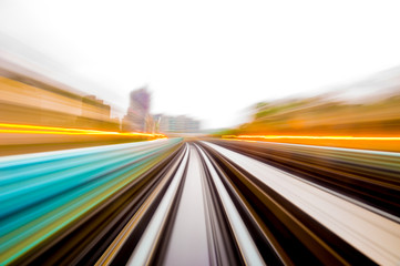 Speed motion in urban highway road tunnel