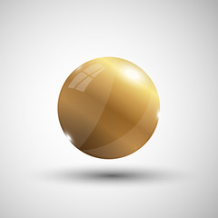 Gold 3d sphere illustration