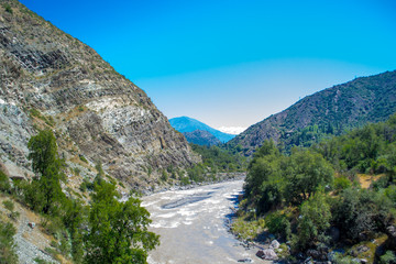 Landscape with mountains and river
