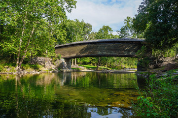 Fototapeta na wymiar Humpback Covered Bridge in Covington, Virginia
