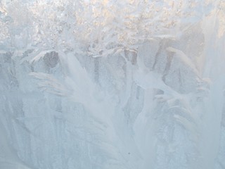 Frosty pattern on window.