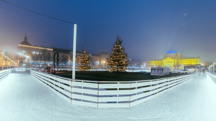 King Tomislav Square in Zagreb (croatia), Christmas market with