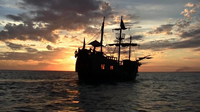 Piratenschiff in der Karibik