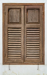 Window on white wall