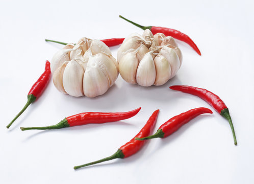 Fresh garlic and chili