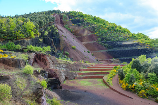 Old quarry on a volcano