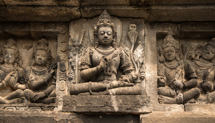Fototapeta na wymiar Ancient temple of Prambanan. Java, Indonesia.