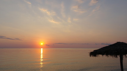 Beautiful sunrise landscape over the sea 