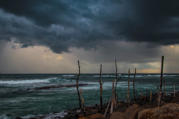 clouds over the ocean