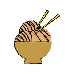 Asian food gastronomy icon vector illustration graphic design