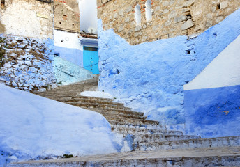 Architectural detail in the Medina of Chefchaouen, Morocco, Africa