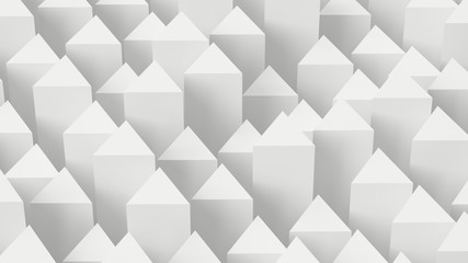 White abstract background with cube shapes. 3d illustration, 3d