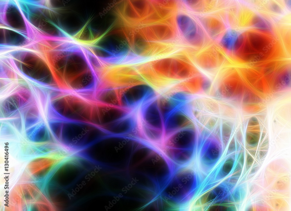 Poster abstract multicolor background and color fractal effect.