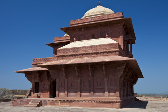 Fatehpur Sikri 17th Century historic palace and city of the Mughals at Agra, Northern India