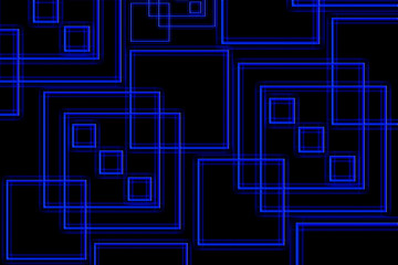 abstract blue squares on a black background